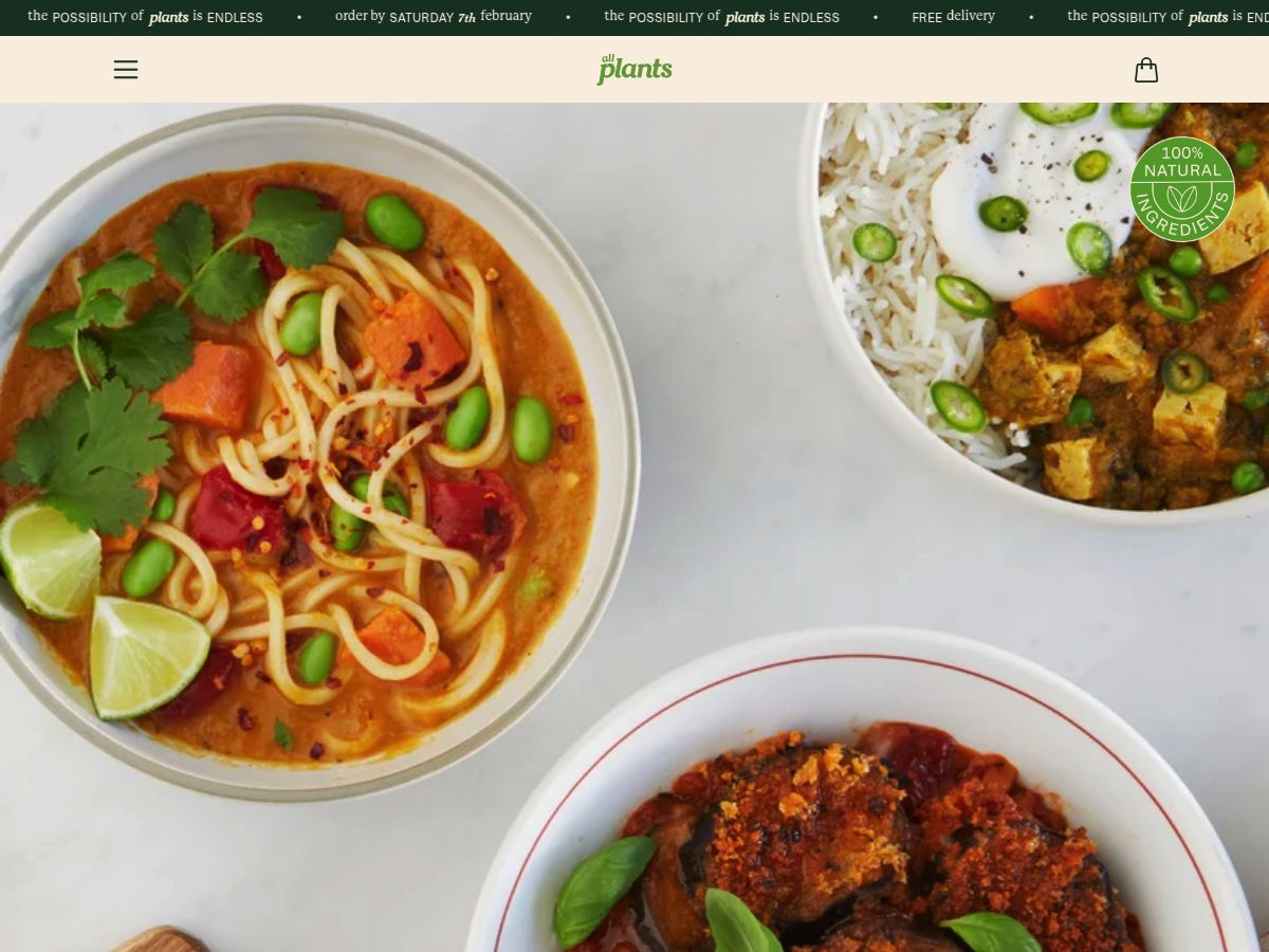 Allplants website screenshot