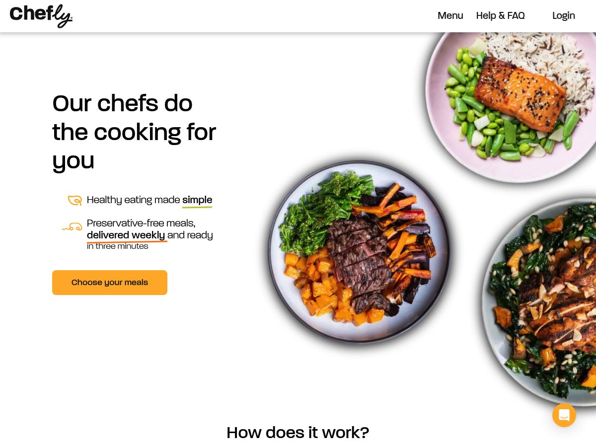 Chefly website screenshot