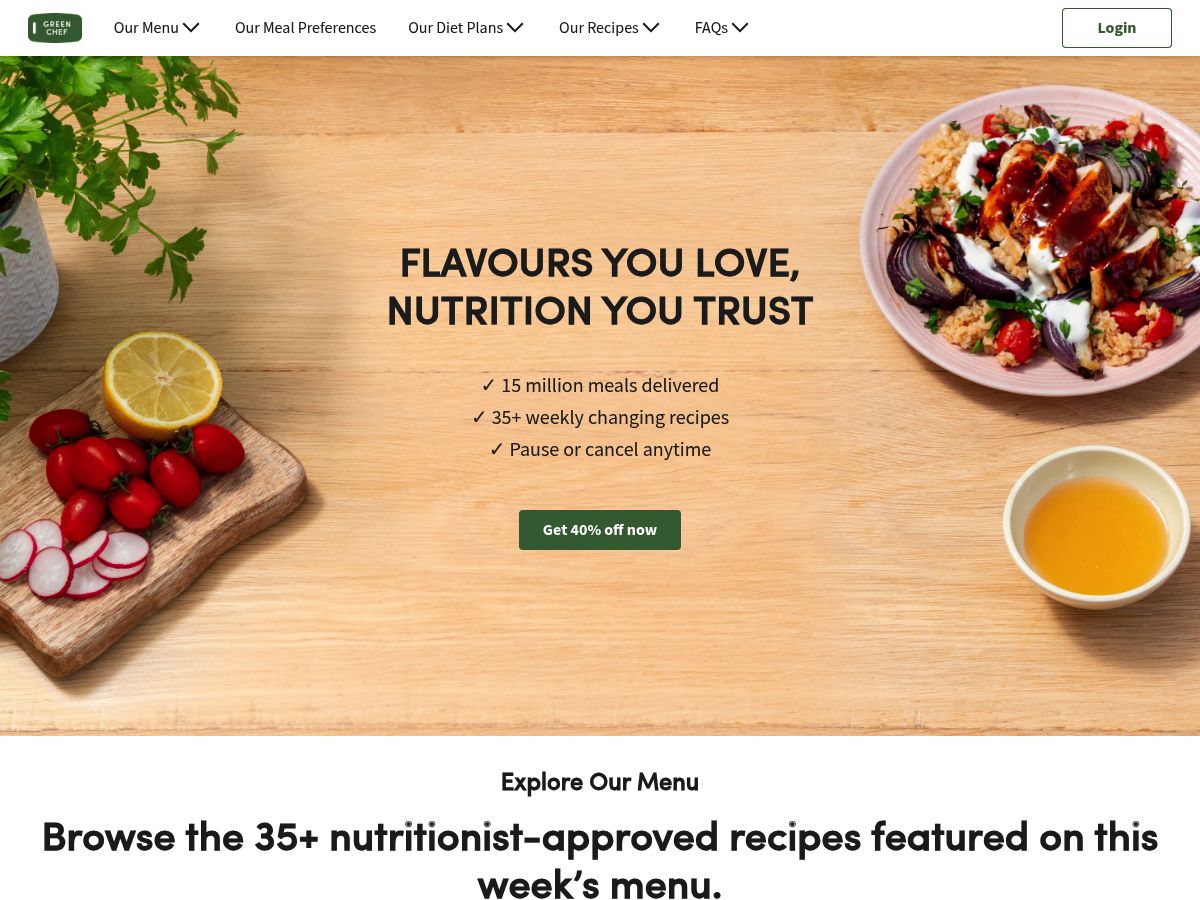 Green Chef website screenshot