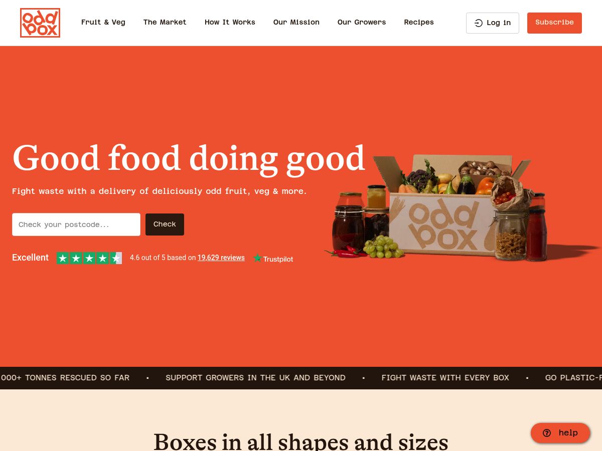 Oddbox website screenshot