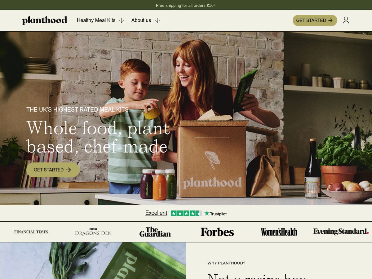 Planthood website screenshot
