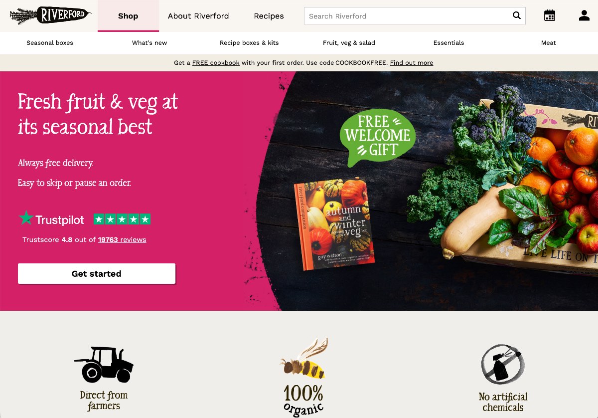 Riverford website screenshot