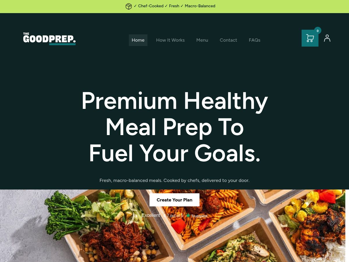 The Good Prep website screenshot